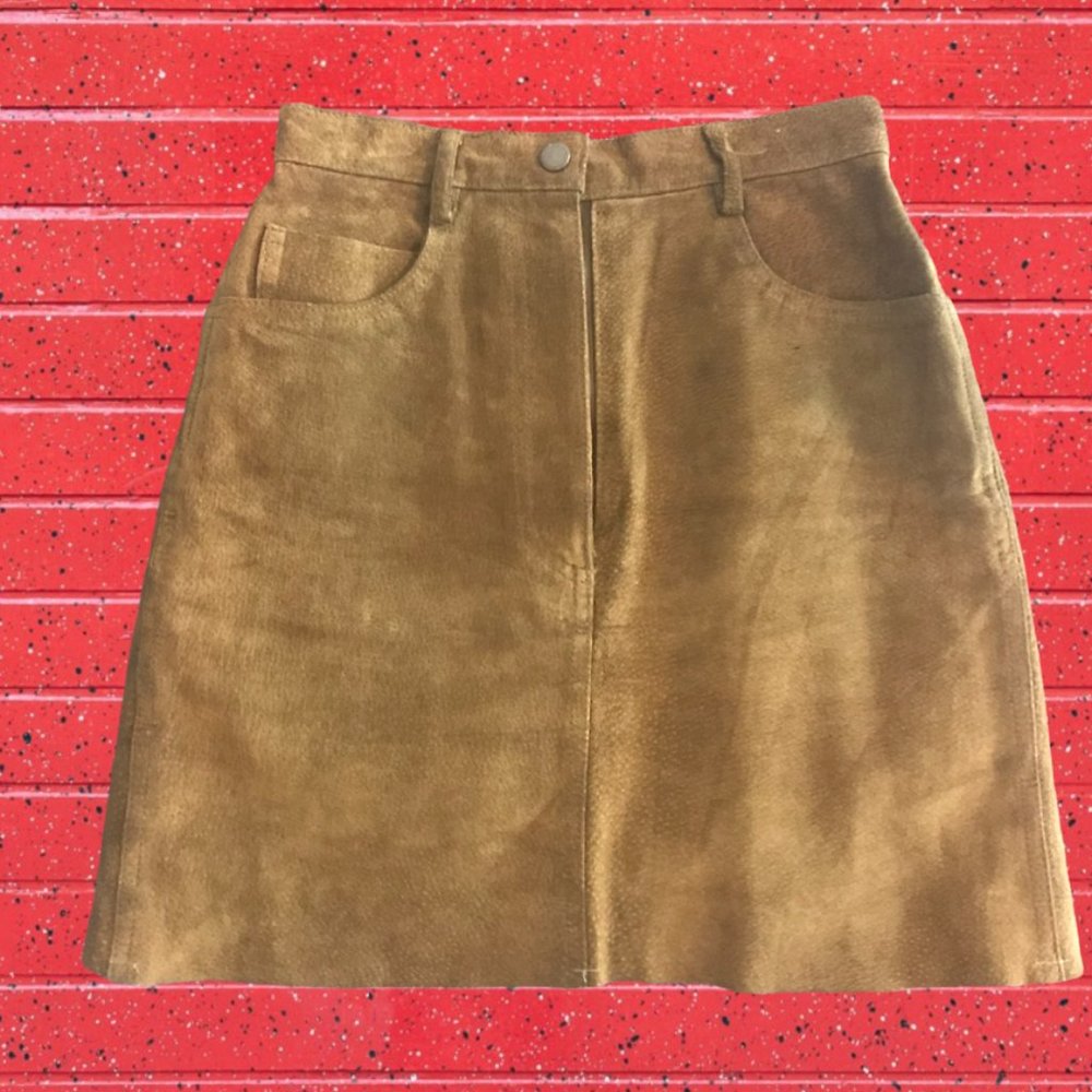 Reformation Oak Vintage suede mini skirt
